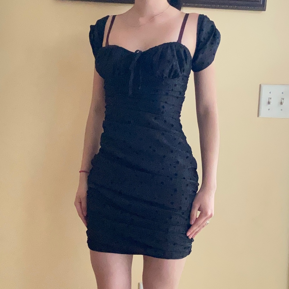 Pretty Little Thing Black Sparkly Mini Dress